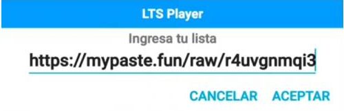 Listas m3u para LTS Player app